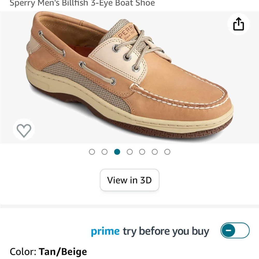 Sperry Mens Billfish 3-eye boat shoe